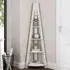 Travis Corner Ladder Shelving Unit - White, MDF