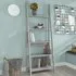 Travis Ladder Bookcase with 4 Shelves - Grey, MDF