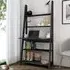 Travis Ladder Laptop Desk with 3 Shelves - Black, MDF