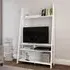 Travis Ladder TV Stand with 3 Shelves - White, MDF