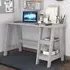 Travis Laptop Desk with 2 Shelves - Grey, MDF