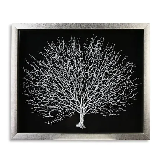 Tree Of Life Picture Glass Wall Art - Black, Wood image