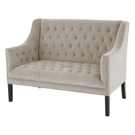 Trento 2-Seater Sofa - Light Camel, Cotton Velvet