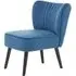 Trento Accent Chair - Blue, Polyester Velvet