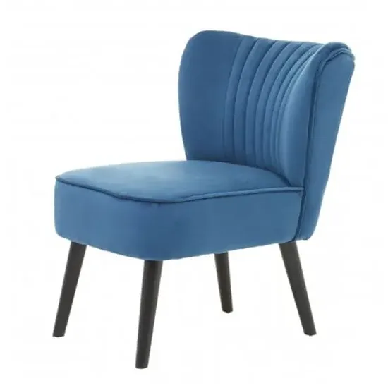 Trento Accent Chair - Blue, Polyester Velvet image