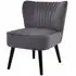 Trento Accent Chair - Grey, Polyester Velvet