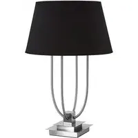 Trento Table Lamp with EU Plug - Black, Metal