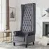 Trento Tall Porter Chair - Grey, Velvet