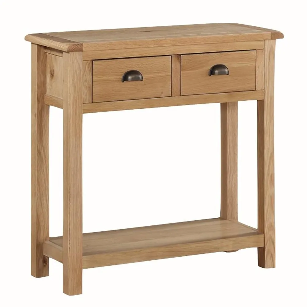 Trevino Console Table with 2 Drawers - Oak