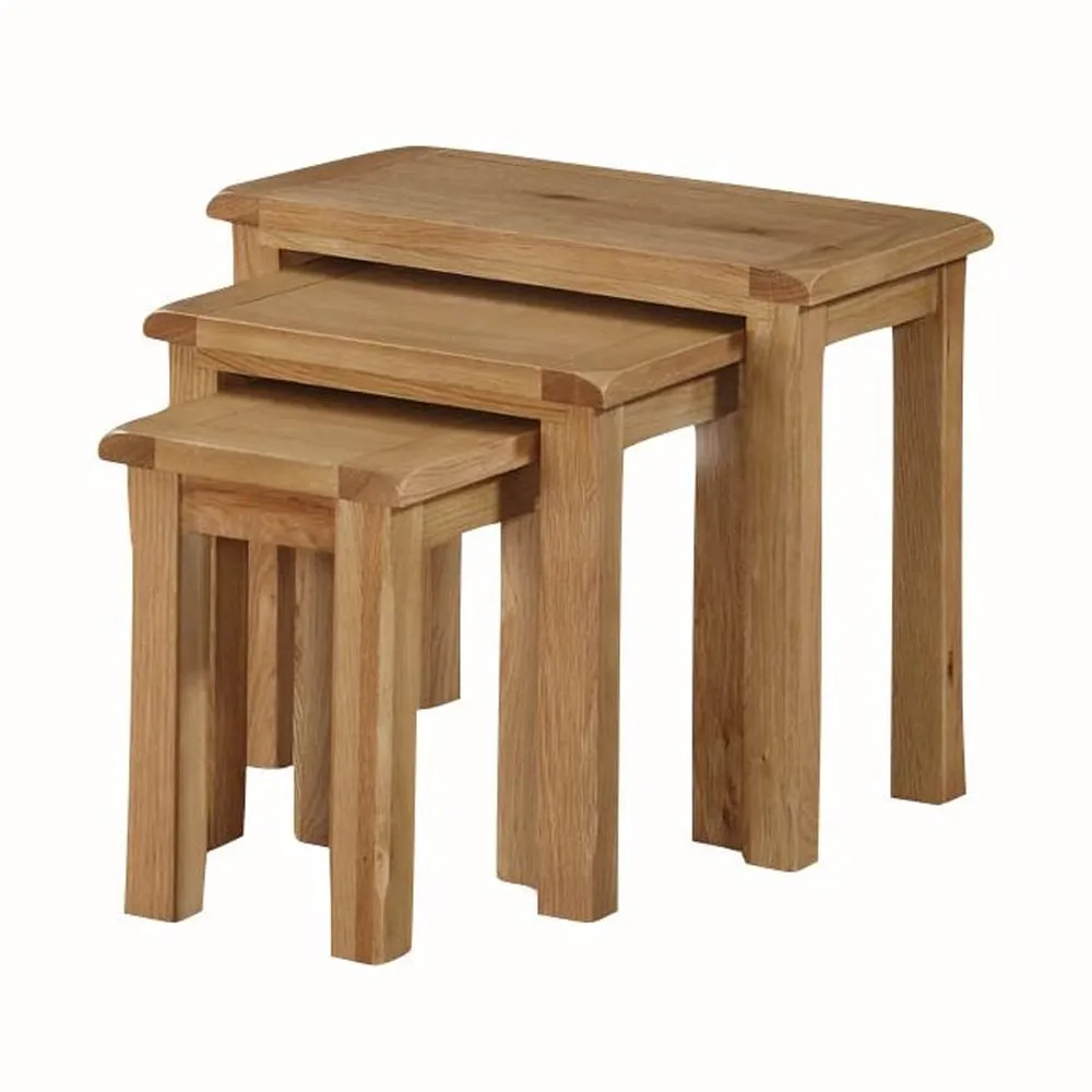 Trevino Nest of 3 Tables - Oak