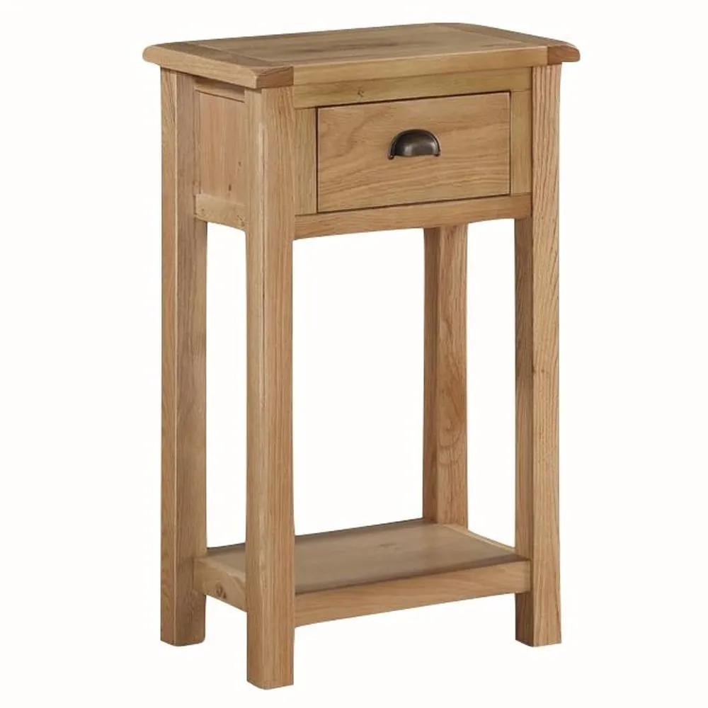 Trevino Side Table with 1 Drawer - Oak