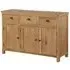 Trevino Wooden Sideboard with 3 Doors 3 Drawers - Oak