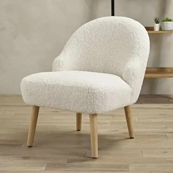 Trevor Boucle Accent Chair - White