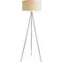 Tri Tripod Floor Lamp - Ivory, Chrome