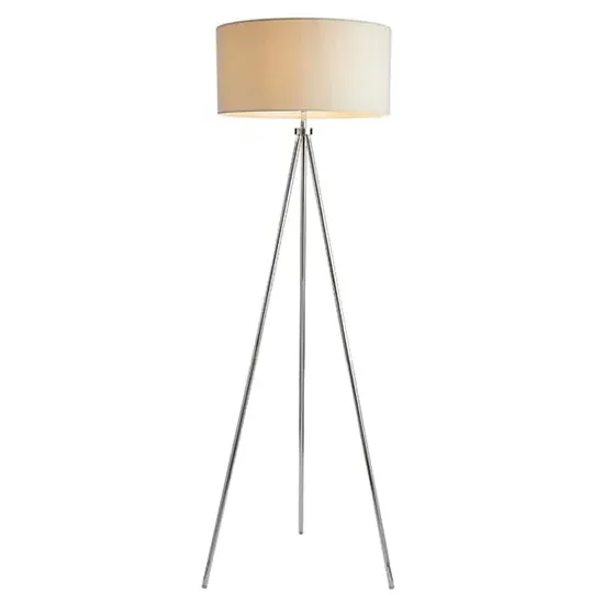 Tri Tripod Floor Lamp - Ivory, Chrome image