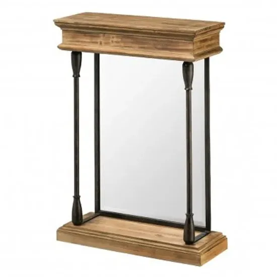 Tribes Wall Mirror - Black, Fir Wood image