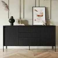 Trier 2-Door 3-Drawer Sideboard - Matt Black