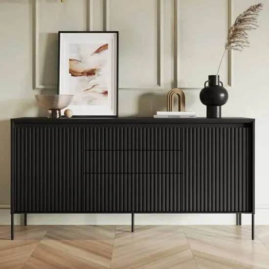 Trier 2-Door 3-Drawer Sideboard - Matt Black