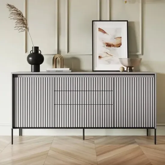 Trier 3-Drawer Sideboard - Matt Grey