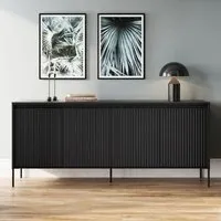 Trier 4-Door Sideboard - Matt Black