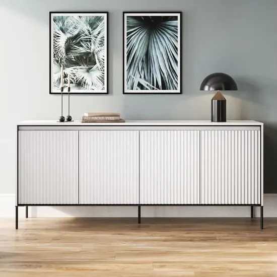 Trier 4-Door Sideboard - Matt White