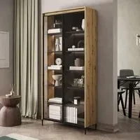 Trier Display Cabinet with LED - Artisan Oak