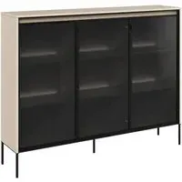 Trier Display Cabinet with LED - Beige