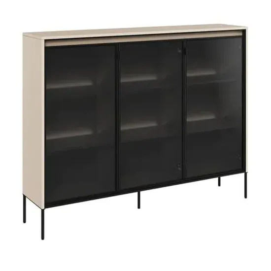 Trier Display Cabinet with LED - Beige