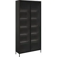 Trier Display Cabinet with LED - Matt Black