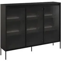 Trier Display Cabinet with LED - Matt Black