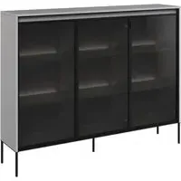 Trier Display Cabinet with LED - Matt Grey