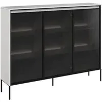 Trier Display Cabinet with LED - Matt White