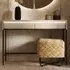 Trier Dressing Table with 2 Drawers and LED - Beige