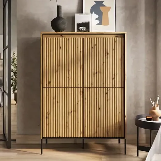 Trier Highboard with 4 Doors - Artisan Oak image