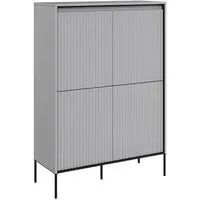 Trier Highboard with 4 Doors - Matt Grey