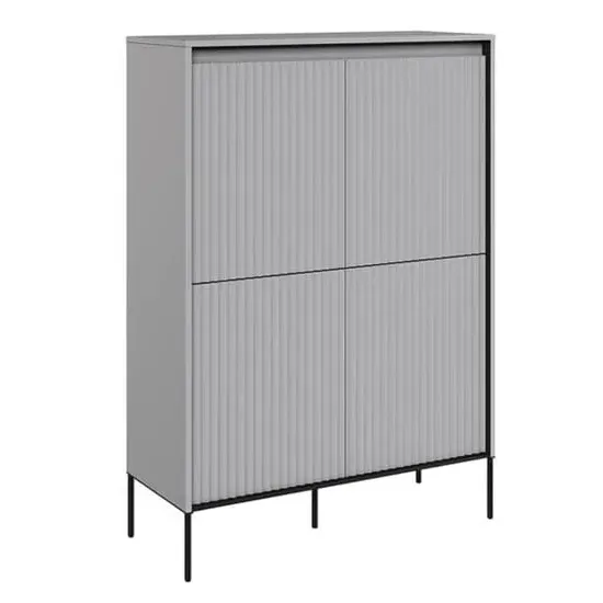 Trier Highboard with 4 Doors - Matt Grey