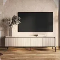 Trier Large TV Stand with 4 Doors - Beige