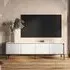 Trier Large TV Stand with 4 Doors - Matt White