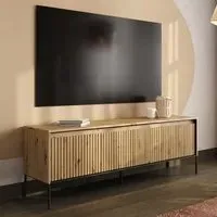 Trier Small TV Stand with 4 Doors - Artisan Oak