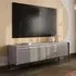 Trier Small TV Stand with 4 Doors - Matt Grey