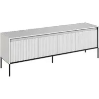 Trier Small TV Stand with 4 Doors - Matt White