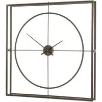 Trigona Square Metal Wall Clock - Rustic Copper