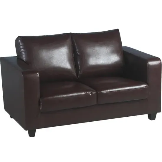 Trinkal 2-Seater Sofa - Brown, Faux Leather image