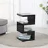 Trio 2 Tier Side Table - Black, High Gloss