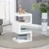 Trio 2 Tier Side Table - White, High Gloss