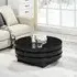 Triplo Round Rotating Coffee Table - Black