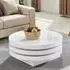 Triplo Round Rotating Coffee Table - White