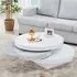 Triplo Round Rotating Coffee Table - White, Magnesia Marble