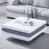 Triplo Square Rotating Coffee Table - White, Grey