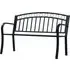 Trisha Steel Garden Bench - Black